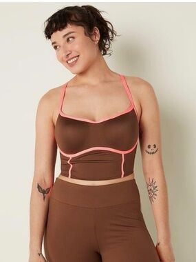 Victoria’s Secret PINK Ultimate Push-Up Corset Sports Bra | L | NWT | Athleisure